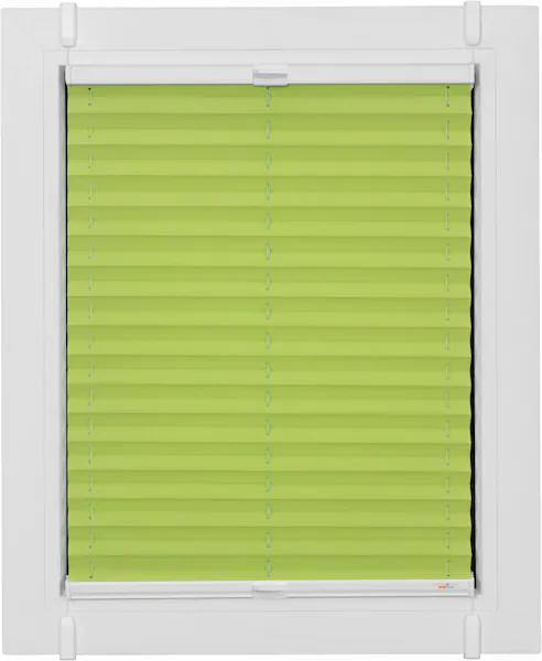 Bild von sunlines Plissee One Size Style Crepe, blickdicht, ohne Bohren, verspannt, Klemmfix, Zubehörfarbe weiß, zum Klemmen