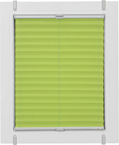 Bild von sunlines Plissee One Size Style Crepe, blickdicht, ohne Bohren, verspannt, Klemmfix, Zubehörfarbe grau, zum Klemmen