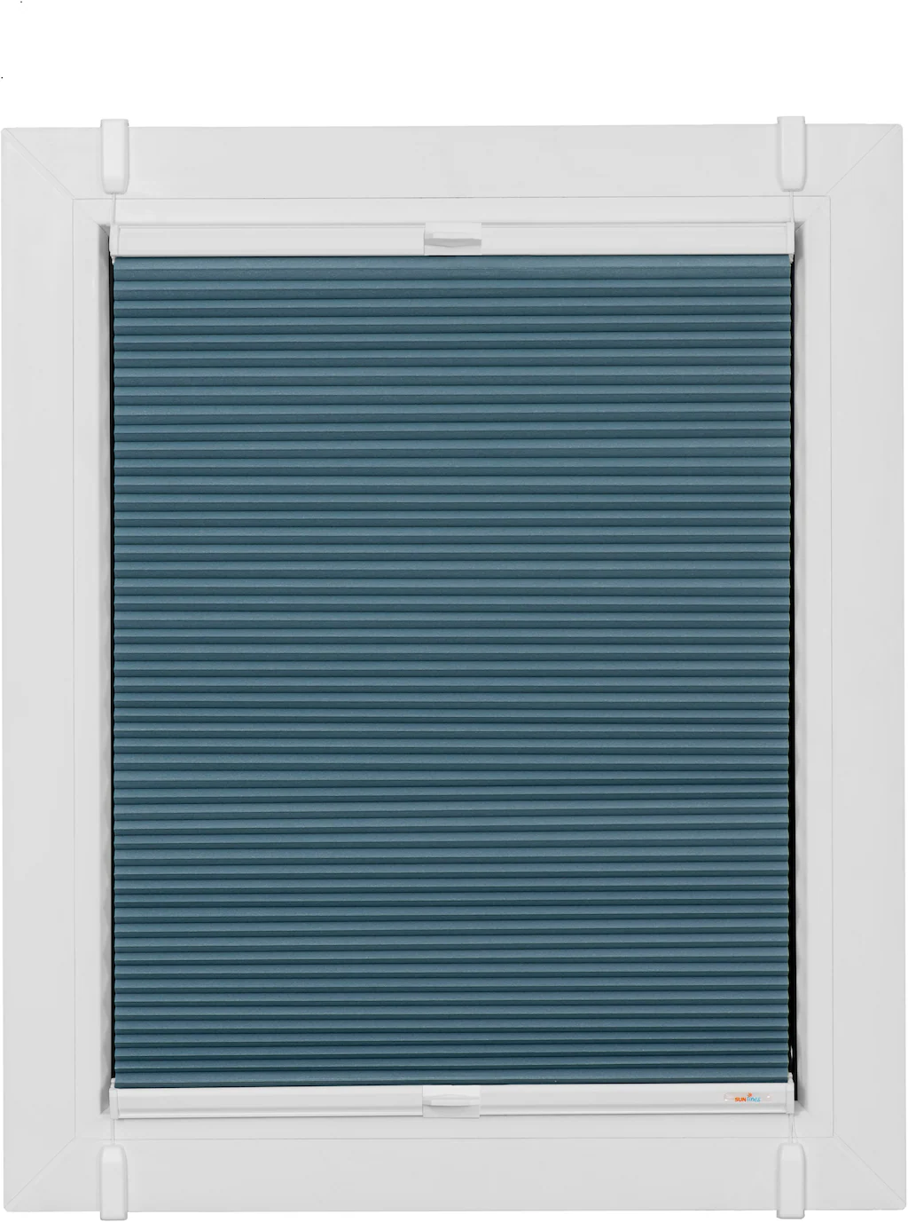 Bild von sunlines Wabenplissee One Size Style Honeycomb VD, verdunkelnd, ohne Bohren, verspannt, Klemmfix, Zubehörfarbe weiß, zum Klemmen
