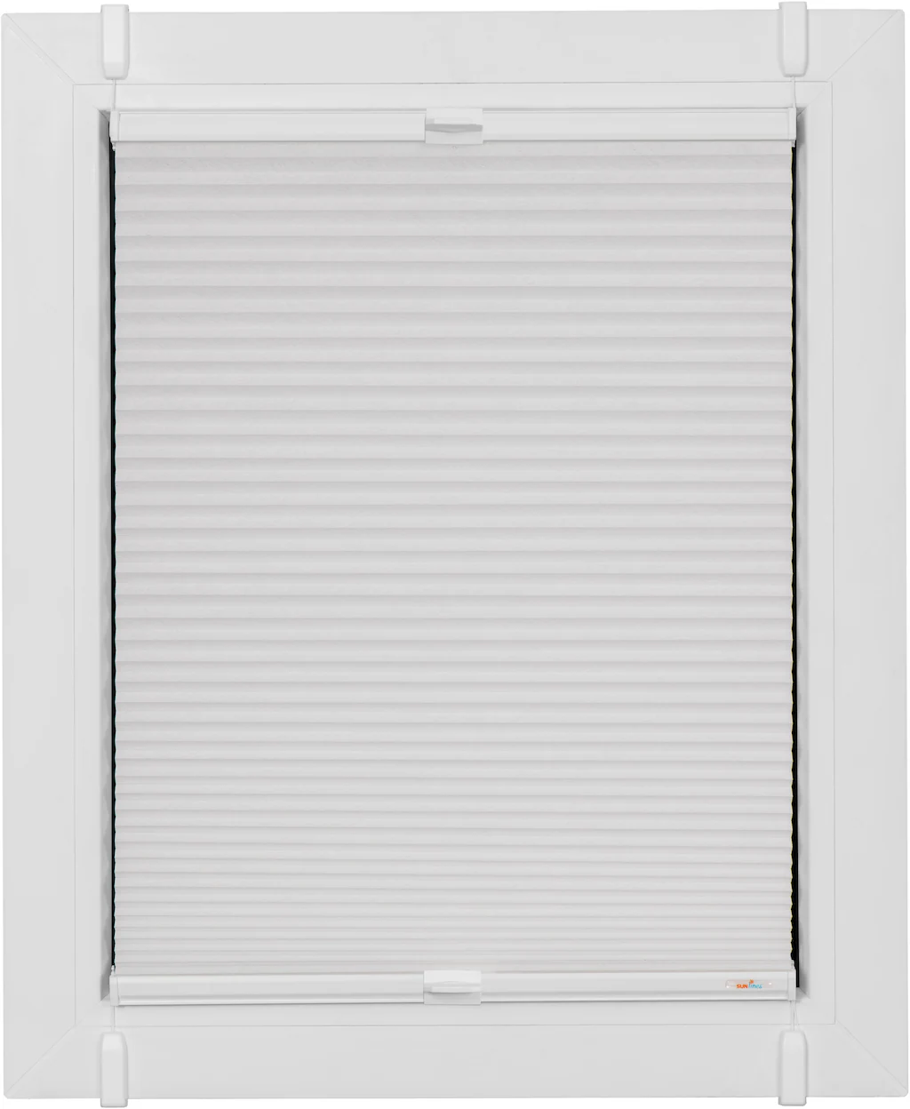 Bild von sunlines Wabenplissee One Size Style Honeycomb TL, blickdicht, ohne Bohren, verspannt, Klemmfix, Zubehörfarbe weiß, zum Klemmen