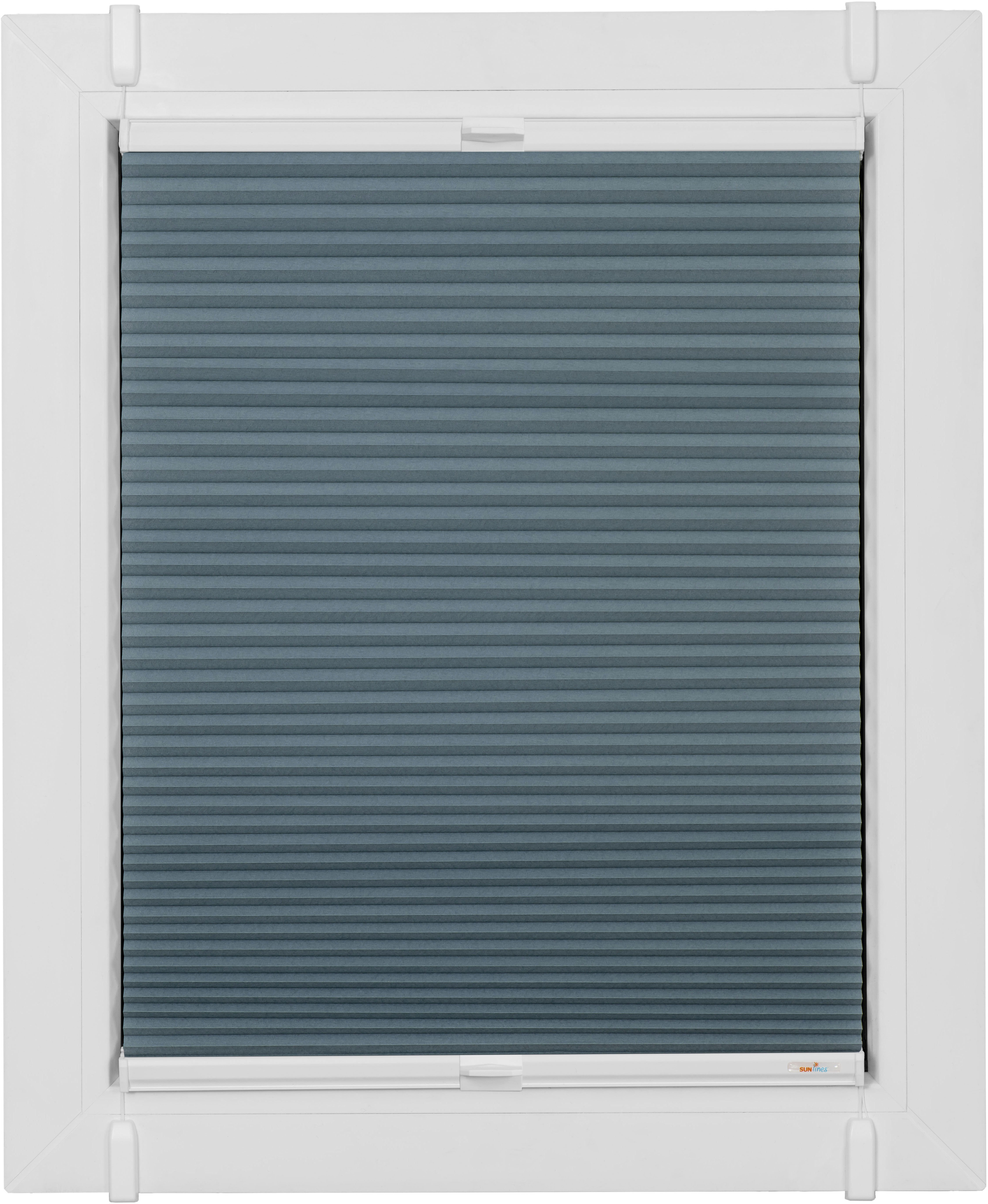 Bild von sunlines Wabenplissee One Size Style Honeycomb TL, blickdicht, ohne Bohren, verspannt, Klemmfix, Zubehörfarbe weiß, zum Klemmen