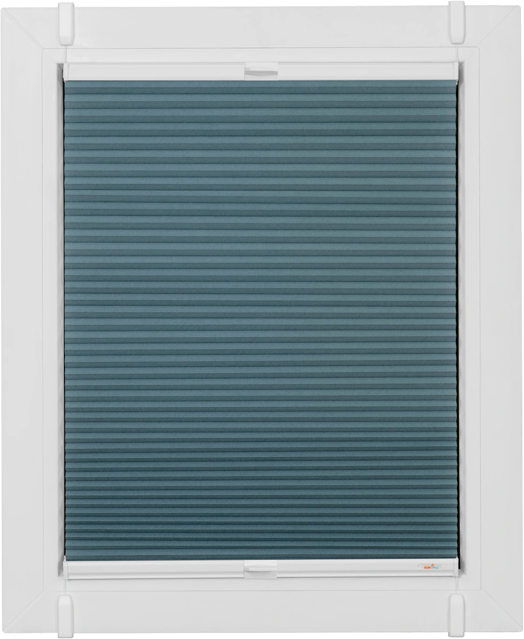 Bild von sunlines Wabenplissee One Size Style Honeycomb TL, blickdicht, ohne Bohren, verspannt, Klemmfix, Zubehörfarbe weiß, zum Klemmen