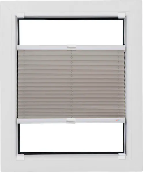 Bild von sunlines Plissee Budget Crepe, Lichtschutz, ohne Bohren, verspannt, Haftfix, Haftfix, glatt