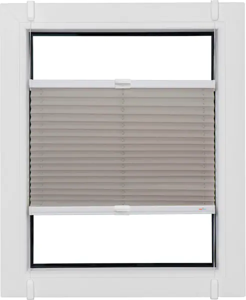 Bild von sunlines Plissee Budget Crepe, Lichtschutz, ohne Bohren, verspannt, Klemmfix, Klemmfix, glatt