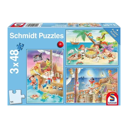 Bild von Schmidt Spiele 56223 Puzzle - Piratenbande 3 x 48 Teile