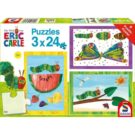 Bild von Schmidt Spiele Puzzle Raupe Nimmersatt Raupe-Kokon-Schmetterling, 24 Puzzleteile