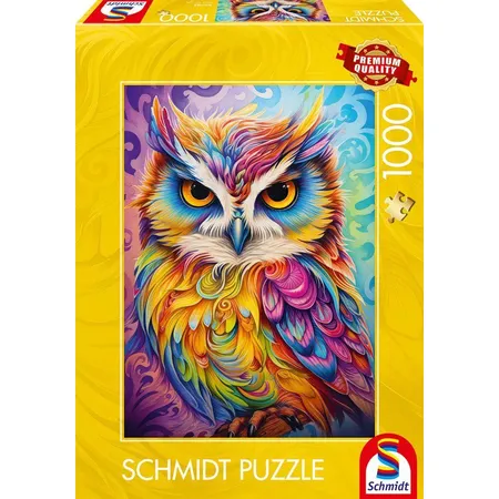 Bild von Schmidt Spiele Puzzle 1000 Teile Puzzle Eule im Papageienkleid 59782, 1000 Puzzleteile