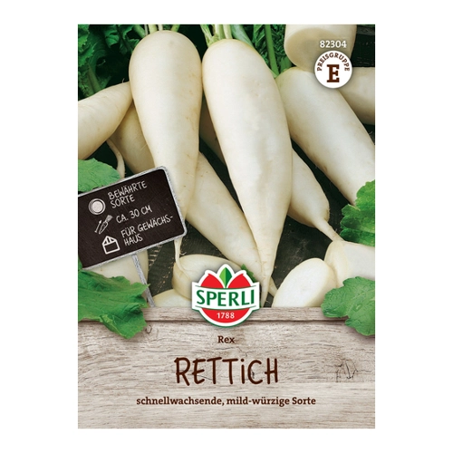 Bild von SPERLI Rettich 'Rex' - Ein vielseitiger Gemüsesamen für Gartenliebhaber