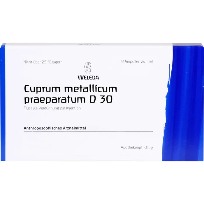 Bild von Weleda Cuprum metallicum praep. D30 8 x 1 ml Ampullen - Homöopathisches Arzneimittel