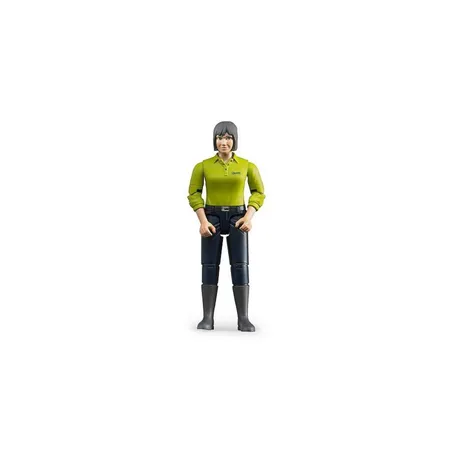 Bild von Bruder® Spielfigur bworld Frau, heller Hauttyp, blaue Hose