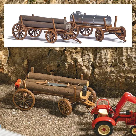 Bild von Busch Holzkarren H0 - Umweltzug, Maßstabsgetreuer Modellbau, Ab 14 Jahren, Unisex, Erwachsene