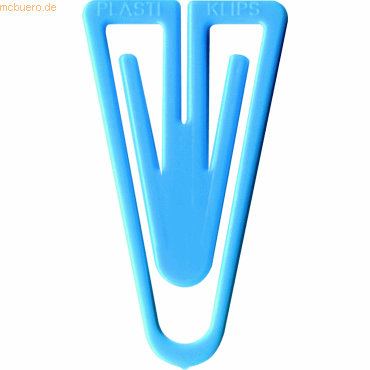 Bild von Laurel, Büroklammer, Büroklammern Plastiklips 21mm VE=1000 Stück hellblau (1 x)