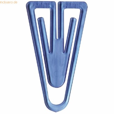 Bild von Laurel, Büroklammer, Büroklammern Plastiklips 60mm VE=10 Stück kristallblau (1 x)