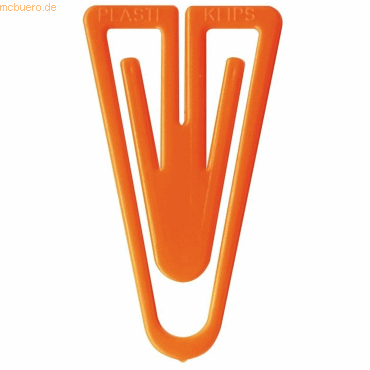 Bild von Laurel, Büroklammer, Büroklammern Super Plastiklips 110mm VE=1 Stück orange (1 x)