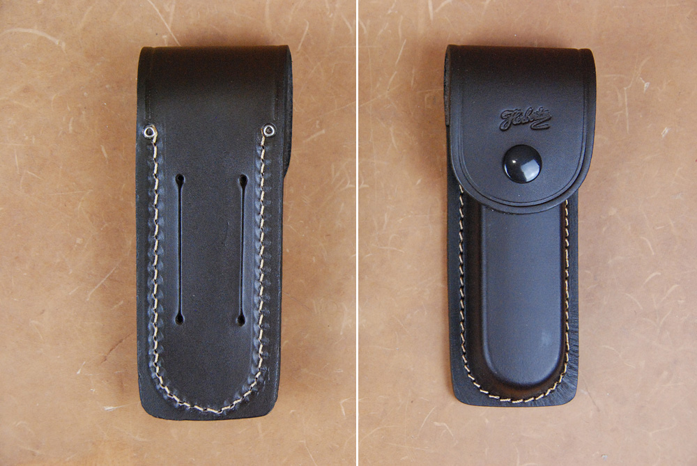 Bild von schlankes Lederetui braun für Taschenmesser bis Heftlänge 13cm