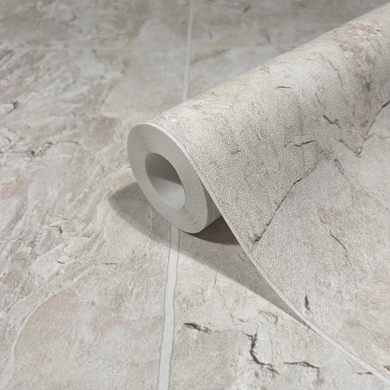 Bild von Marburg Vliestapete Fliesenoptik Kacheln Modern 10,05 m x 0,53 m Creme