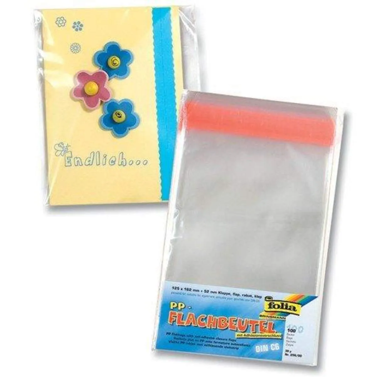 Bild von Folia, Verpackungsmaterial, 100 Druckverschlussbeutel Flachbeutel 38 my 12,5 x 16,2 cm (100 Stück)