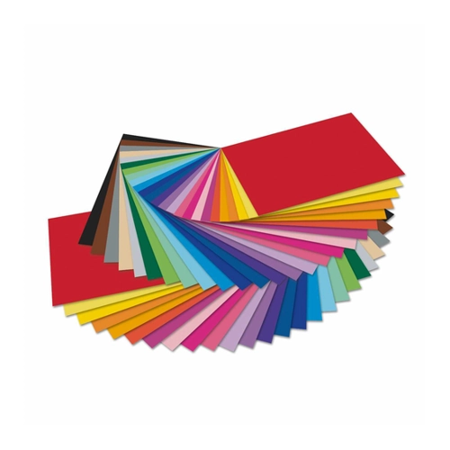 Bild von folia Tonpapier und Fotokarton, sortierte Farben, 23 x 33 cm, 50 Blatt