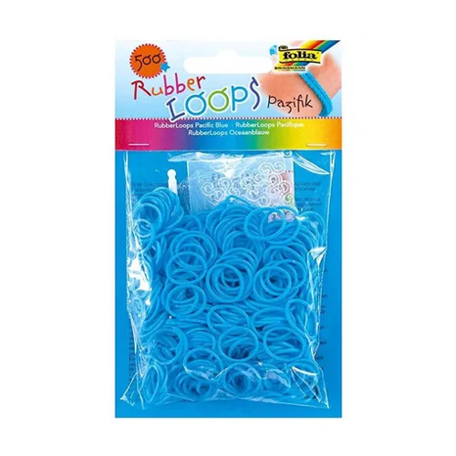 Bild von Folia Rubber Loops inklusive 25 S Clips und 1 Häkelnadel 500 Stück pazifik