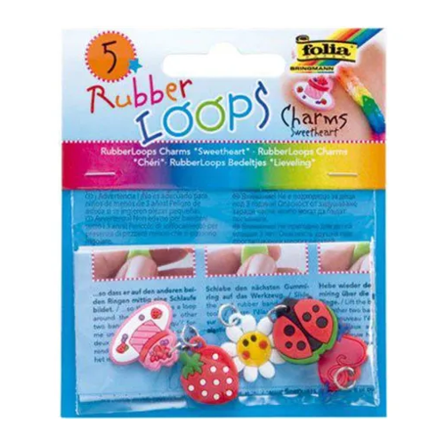 Bild von Folia Rubber Loops Charms - Kreative Anhänger für Bastelprojekte