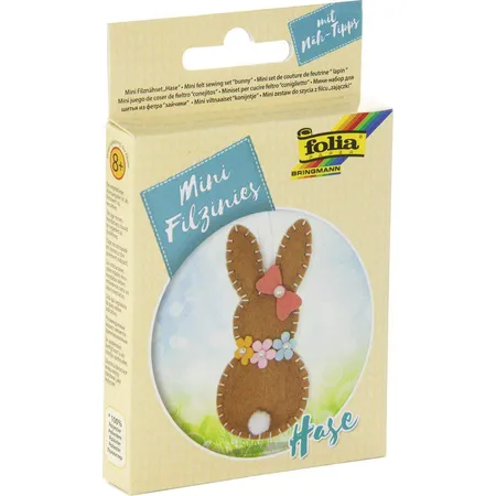 Bild von folia Mini Filz-Nähset , Filzinies, , 15-teilig, Hase