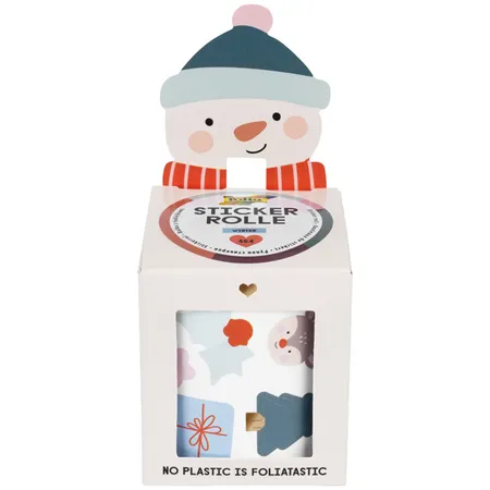Bild von folia 27105 - Stickerrolle WINTER, Sticker Set mit 464 Aufklebern, 4 m lang mit verschiedenen selbstklebenden Motiven