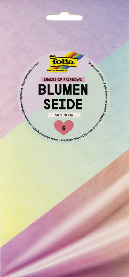 Bild von folia Seidenpapier, 500 x 700 mm, 20 g/qm, Regenbogenverlauf