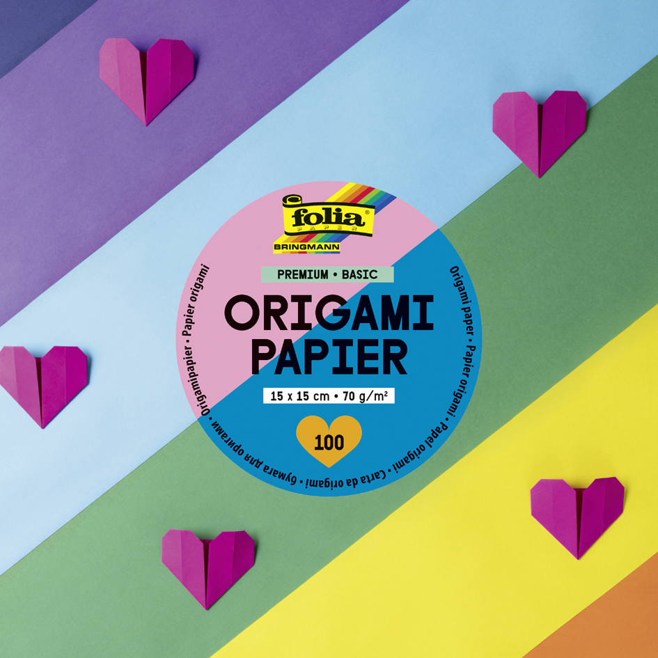 Bild von folia Origami-Faltblätter PREMIUM BASIC, 100 x 100 mm