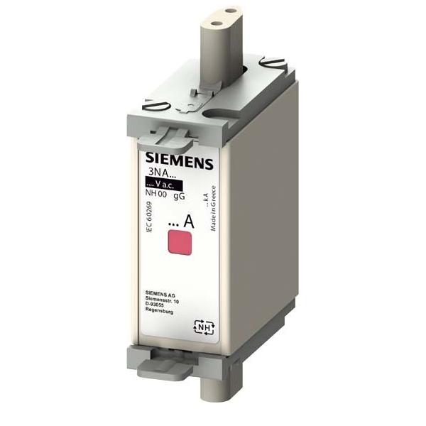 Bild von 3x Siemens, Sicherung, NHSicherungseinsatz NH000 A gG Un AC Un DC (Diazed-Sicherung, 25 A)