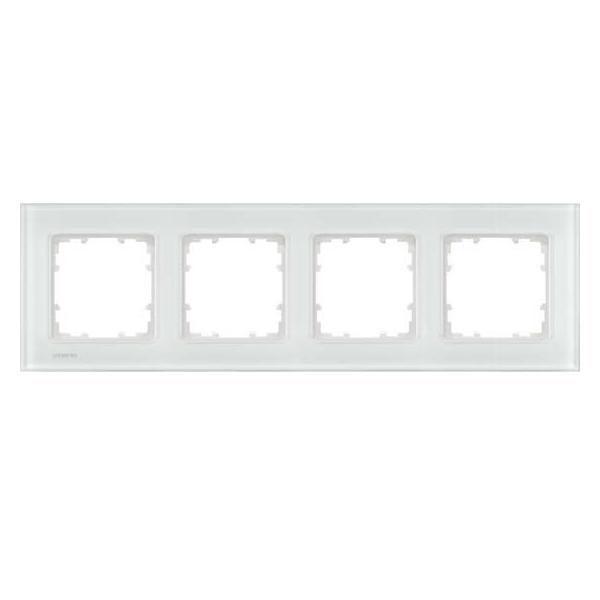 Bild von Siemens, Zubehör Schalterprogramm, Rahmen 4f ws glz DELTAmiro Glas 5TG1204-1