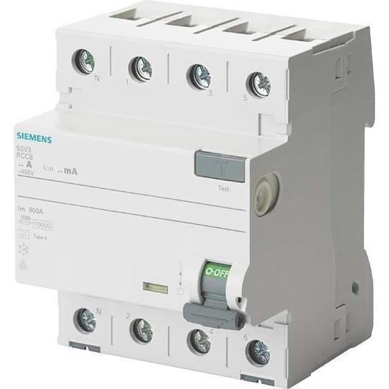 Bild von Siemens, Schutzschalter, SIEM 5SV3746-6KL FI-Schutzschalter Typ A 63A 3+N-pol. 500mA