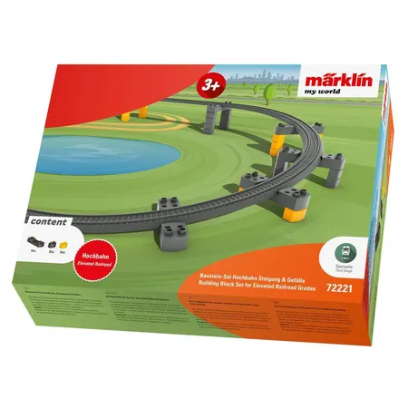 Bild von Märklin Modelleisenbahn-Hochbahn »Märklin my world - Baustein-Set Hochbahn Steigung & Gefälle - 72221«