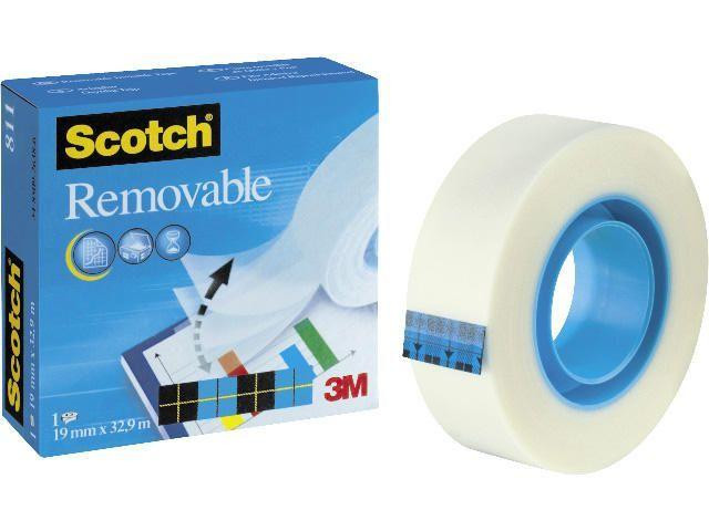Bild von Scotch Klebeband Magic 811 unsichtbar wieder ablösbar 33 m x 19 mm