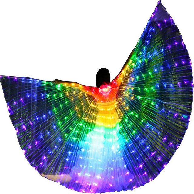 Bild von SEEZSSA Kostüm-Flügel LED-Flügel für Erwachsene,‎LED Isis Schmetterling Wings Erwachsene, 145 cm Länge leuchtende Bauchtanz-Kostüme Für Bauchtanz, Shows,Bar