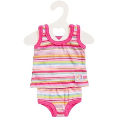 Bild von Heless 1110 - Unterwäsche-Set für Puppen, 2 teilig, in Blau oder Pink gestreift, 1 von 2 Designs (zufällige Auswahl), Größe 28 - 35 cm