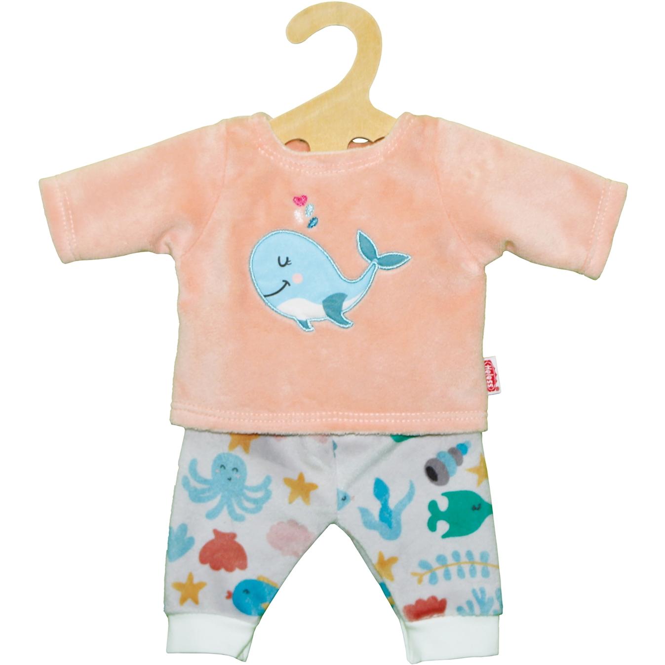Bild von Heless Doll dress Pajama Pink Whale 35-45 cm