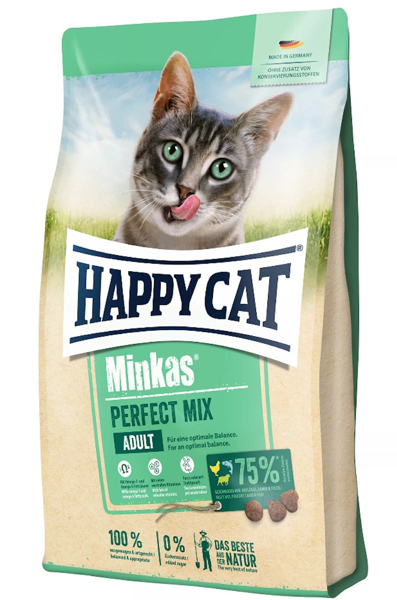 Bild von HAPPY CAT Minkas Perfect Mix Geflügel, Lamm & Fisch Katzentrockenfutter 10 Kilogramm