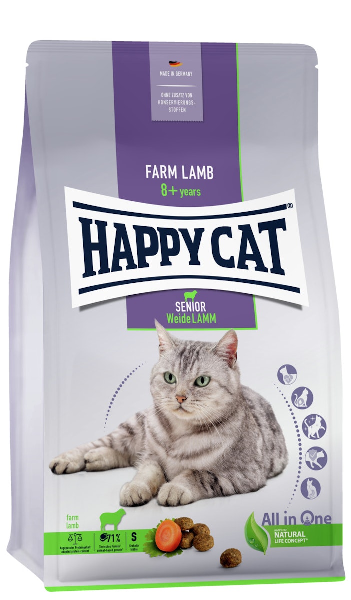 Bild von HAPPY CAT Supreme Senior Weide-Lamm Katzentrockenfutter 4 Kilogramm