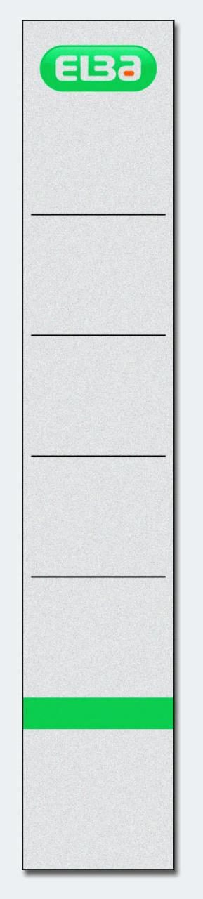 Bild von Elba Ordner Rückenschild, für 5 cm breite, selbstklebend, weiß, 10 Stück