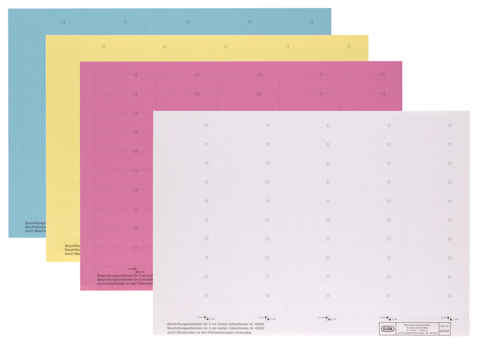 Bild von ELBA - Grün - 58 x 18 mm - 160 g/m² - 50 Etikett(en) (1 Bogen x 50) Aktenetiketten