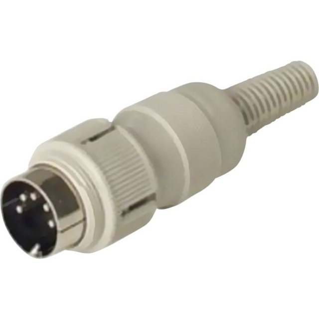 Bild von SKS Hirschmann DIN-Rundsteckverbinder Stecker, gerade Polzahl: 8 Grau MAS 8100S 1 St., Elektronikkabel + Stecker, Grau