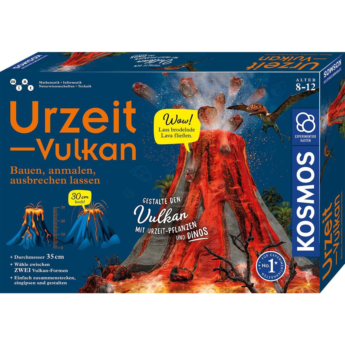 Bild von Kosmos 671525 Urzeit-Vulkan, Bauen - Anmalen - Ausbrechen Lassen, 35 Durchmesser, Spannender Experimentierkasten Für Kinder Ab 8-12 Jahre