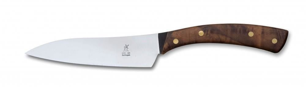 Bild von Windmühlenmesser Universalküchenmesser Universal-Koch- und Küchenmesser "Flachschmieder", carbon, Walnussholz