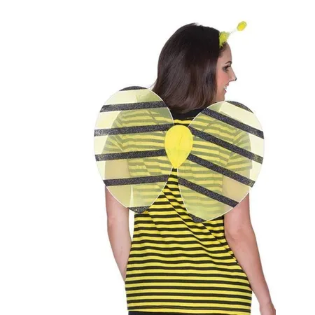 Bild von Rubie's Bienchen Set 2tlg. Erwachsene Haarreif mit Fühlern Flügeln Accessoire Karneval Bienen Kostüm