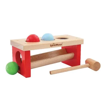 Bild von 41604581 SMH Kugelklopfbank 24x11x10cm SpielMaus Holz Kugelklopfbank, 24 x 11 x 10cm