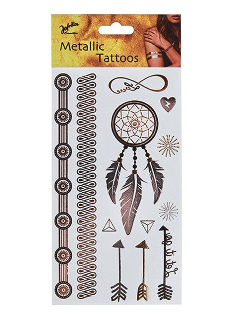 Bild von Rubie´s Theaterschminke Dream Klebetattoo metallic, Metallisch glänzende Kleber für die Haut