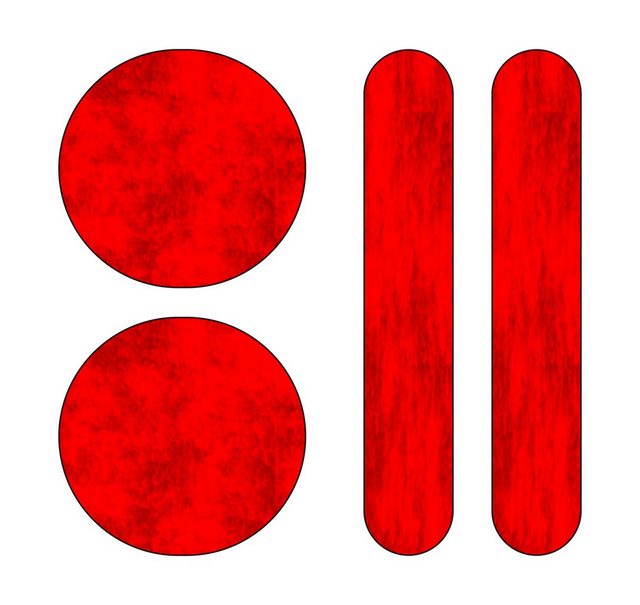 Bild von Aufkleber Holografie-Leucht-Reflektoren Rund Sreifen Rot 10,5 cm x 10,5 cm