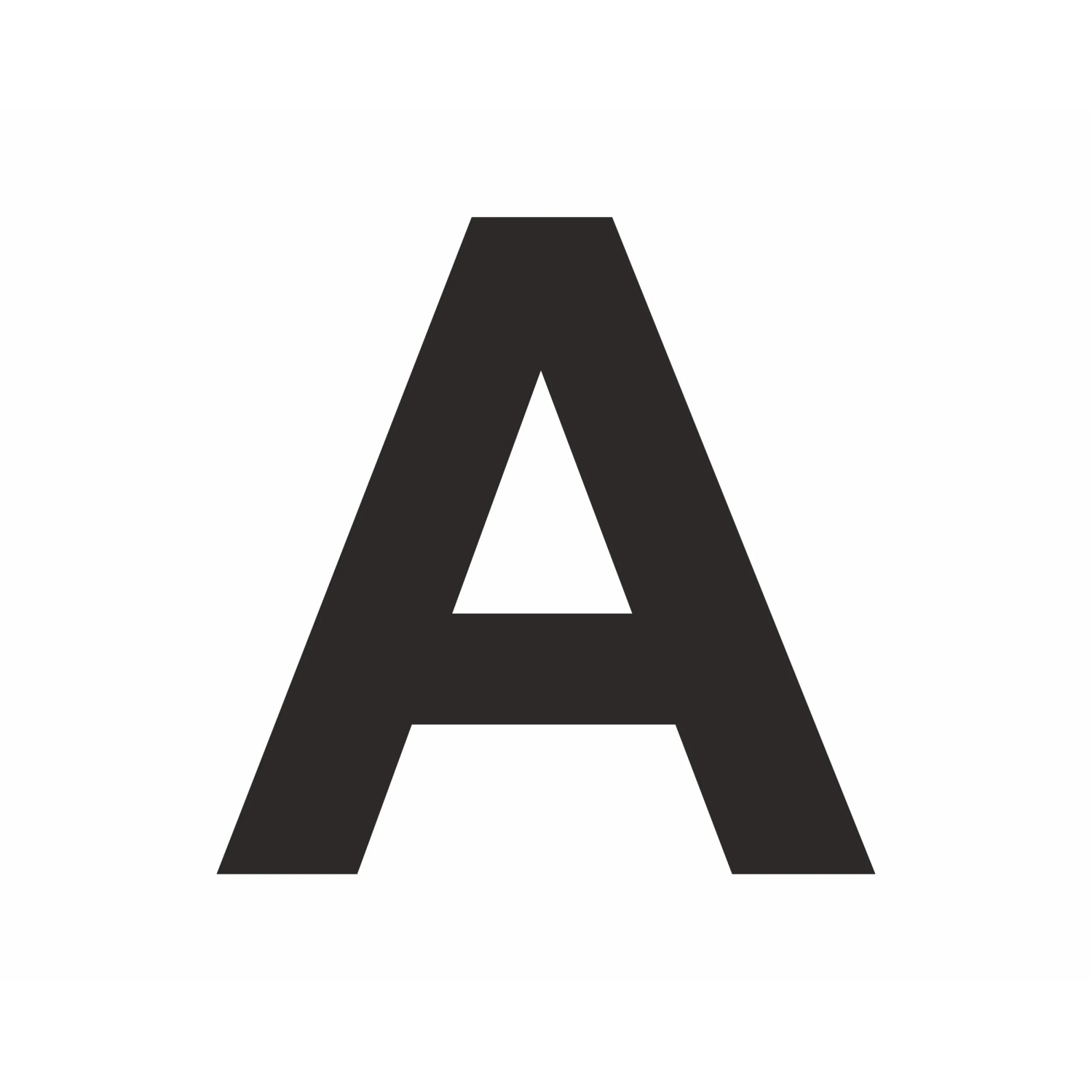 Bild von Aufkleber A'' Schwarz 6 cm Höhe PVC-Folie