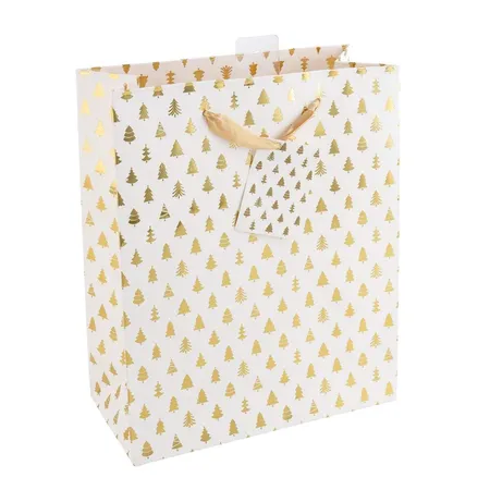 Bild von Idena Geschenktasche FSC-Mix Gold Tree 25x8,5x34,5cm