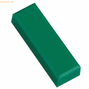 Bild von MAUL Facetterand Magnete (20 Stück) MAULpro 53 x 18x 10 mm | Mini Magnete aus Kunststoff | Starke Magnete für Whiteboard und Magnettafel | ideal für Büro, Homeoffice und Werkstatt | Grün